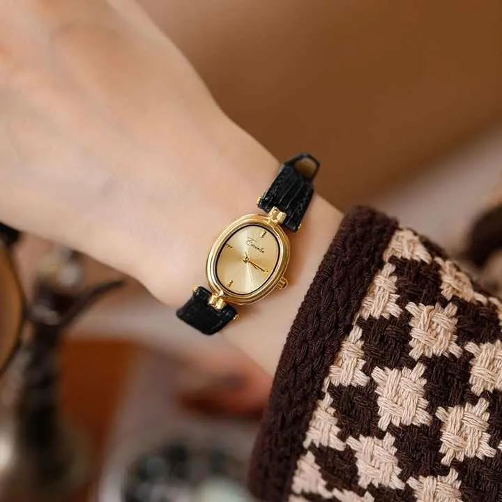 ساعة Aimgal كوارتز فرنسية عتيقة بشعار قابل - Aimgal Customizable Logo French Vintage Quartz