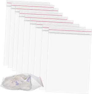 10pcs Clear Resealable Storage Bags for Travel Self Sealing Packing Bags Lightweight and Compact Toiletries and Food Storage for Organizing Luggage