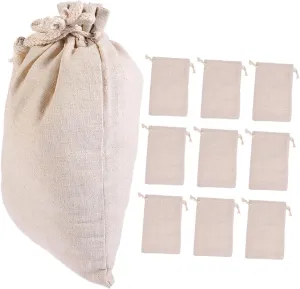 10Pcs Drawstring Bags Spice Bags for Cooking Storage Pouches for Jewelry Coins and More Easy to Use and Reusable