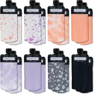 16 PCS Leak Proof Empty Squeeze Pouches, Portable Travel Fluid Makeup Packing Bag Plastic Refillable Squeeze Pouches for Shampoo Conditioner Lotion Soap Hand Soap (Colorful)