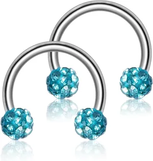 2 Pcs Stainless Steel Hoop Nose Ring with Zirconia Ornament Hypoallergenic 316L Surgical Steel Nose Nostril Piercing Jewelry Studs Rings for Women Men