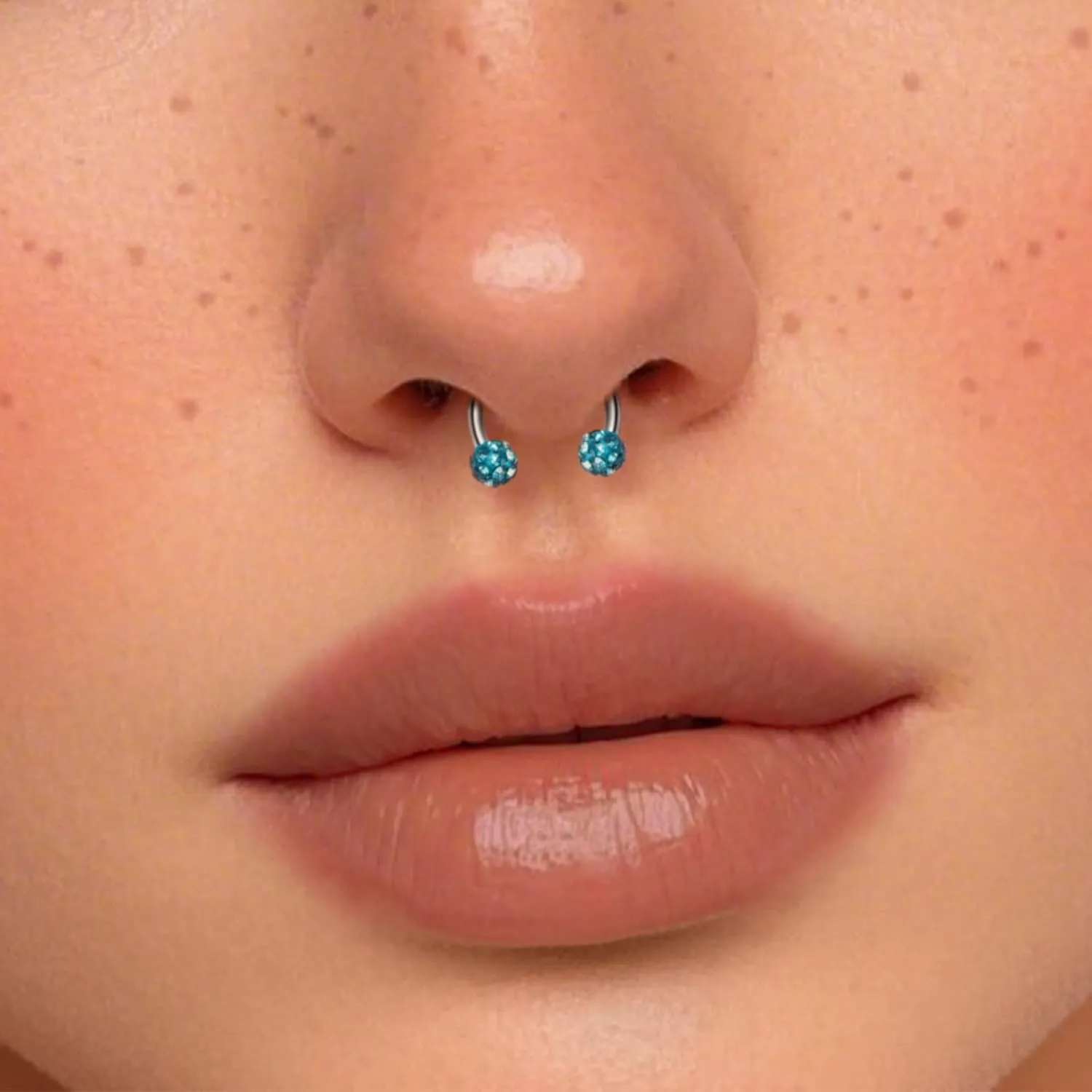 2 Pcs Stainless Steel Hoop Nose Ring with Zirconia Ornament Hypoallergenic 316L Surgical Steel Nose Nostril Piercing Jewelry Studs Rings for Women Men