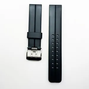 22 MM PVC Special Watch Band Black Color Quick Release Regular Size Watch Strap