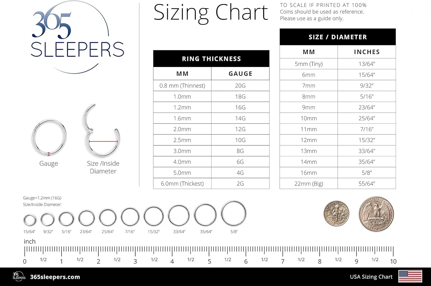 365 SLEEPERS 2PCS Titanium Implant Grade 18G Septum Jewelry Hinged Segment Ring Body Piercing Hoop Lip Rings Helix Cartilage Rook Sleeper Earrings Nickel Free Hypoallergenic 6mm  13mm