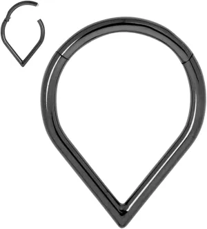 365 Sleepers Titanium Implant Grade 16G Tear Drop Septum Jewelry Hinged Segment Ring Body Piercing Hoop Lip Rings Helix Cartilage Rook Sleeper Earrings 8mm  10mm