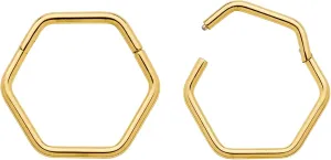 365 Sleepers Titanium Implant Grade 18G Hexagonal Septum Jewelry Hinged Segment Ring Body Piercing Hoop Lip Rings Helix Cartilage Rook Sleeper Earrings 8mm  10mm