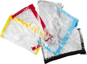 5-Pack 6 x 3.5-Inch Clear Waterproof Cosmetic Bags with Zipper - Small Makeup Pouches for Purse, Travel, and Bathroom Organization