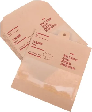 50pcs Paper Underwear Packaging Bags Seal Socks Underwear Travel Storage Bags