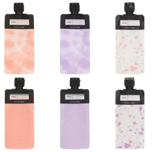 6 Pcs Leak Proof Empty Squeeze Pouches Refillable Travel Size Containers Portable Shampoo Conditioner Liquid Container Travel Bottles for Toiletries Lotion Face Cream Hand Soap