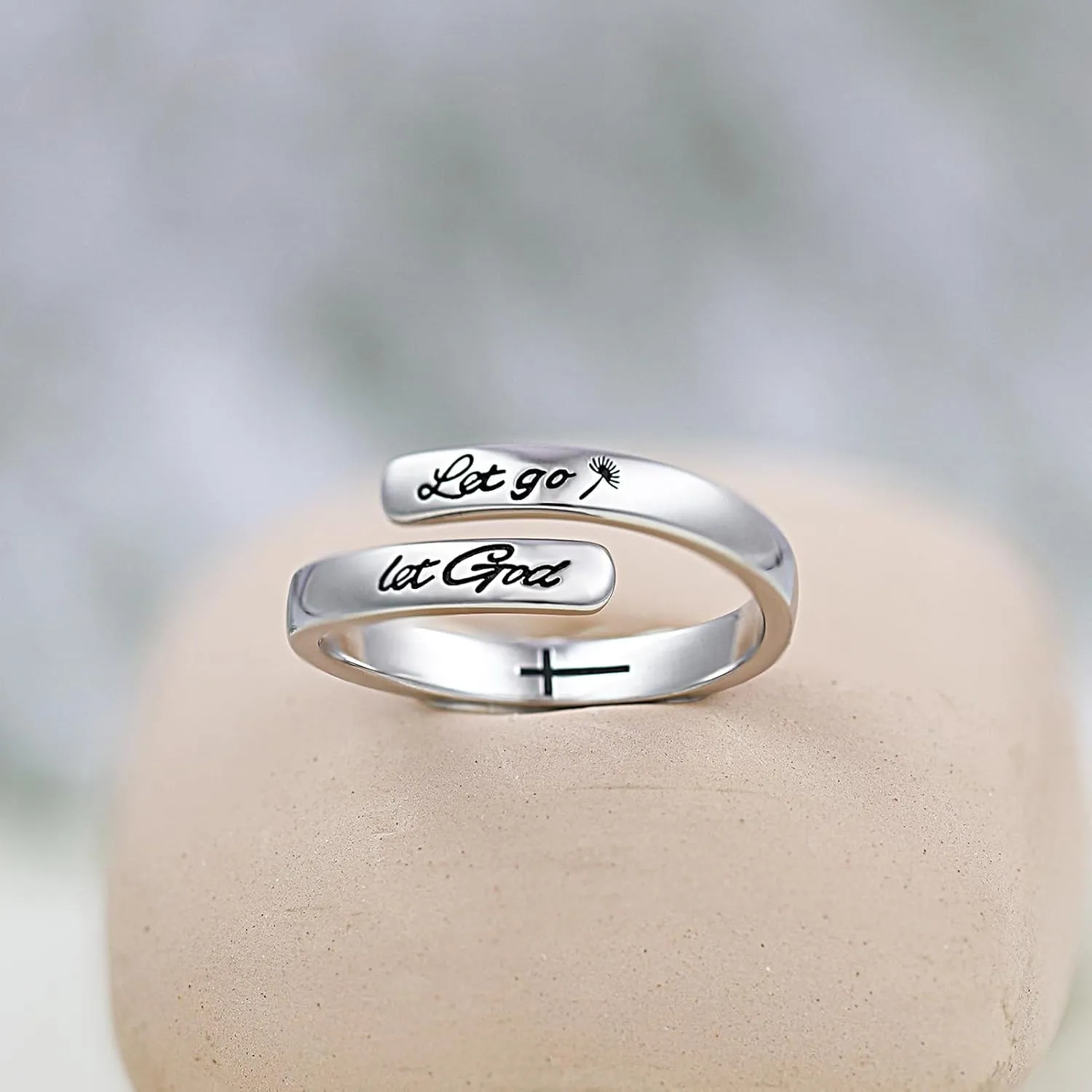 925 Sterling Silver Inspirational Rings for Women Hope Rings Encouragement Jewelry