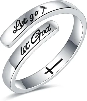 925 Sterling Silver Inspirational Rings for Women Hope Rings Encouragement Jewelry