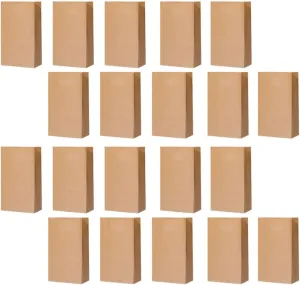 ABOOFAN 20Pcs Oilproof Paper Storage Bags Baking Food Packaging for Home Use for Bread Snacks More Light Brown Color