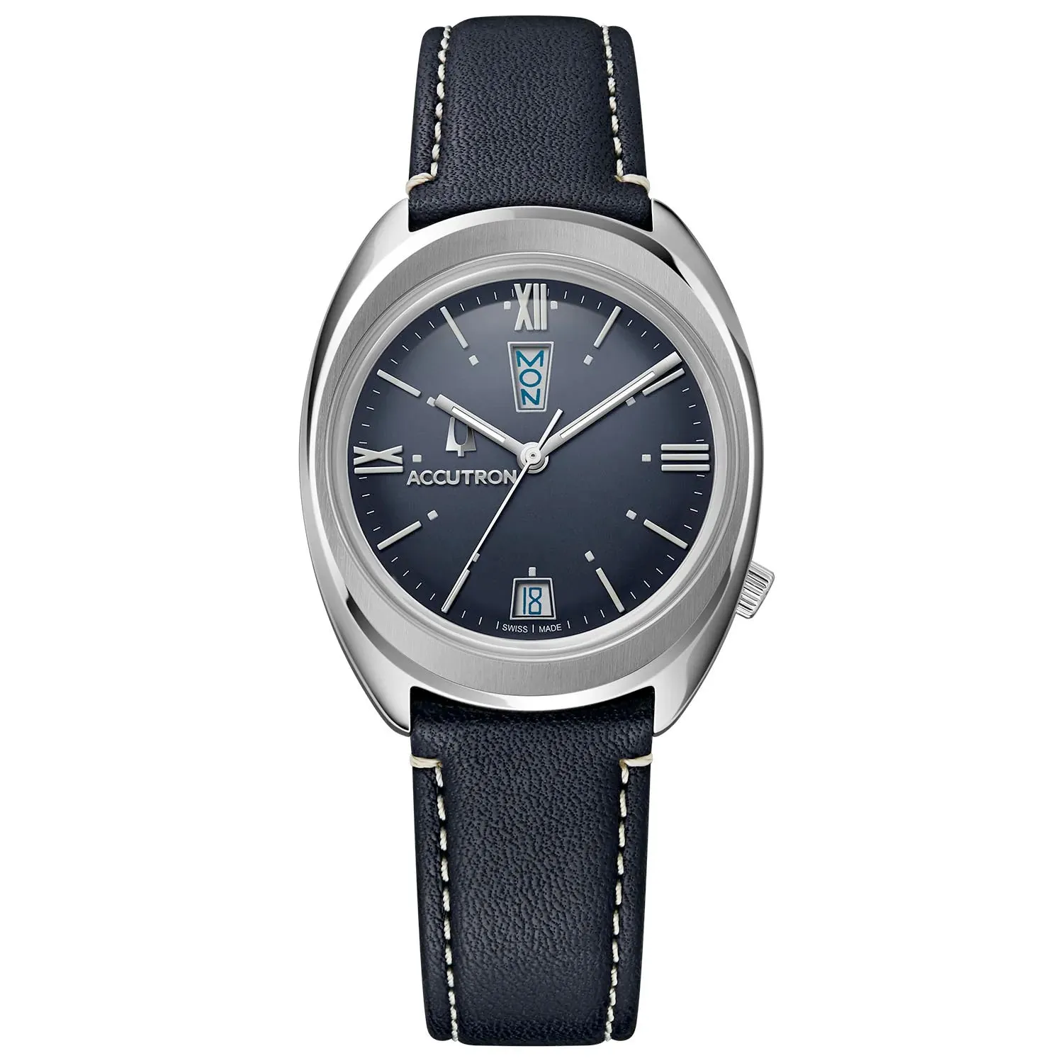 Accutron Legacy Date & Day "Q" Watch Dark Blue 2SW6C001 34.5mm Limited