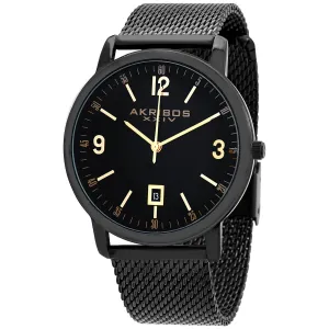 Akribos Xxiv Omni Black Dial Stainless Steel Men's atch AK858BK