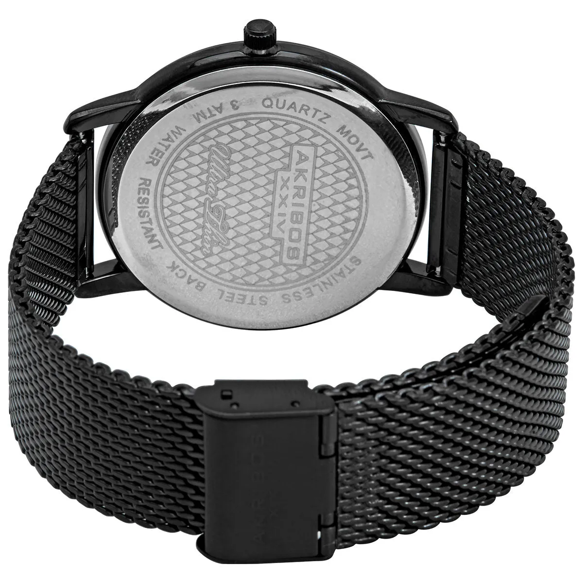 Akribos Xxiv Omni Black Dial Stainless Steel Men's atch AK858BK