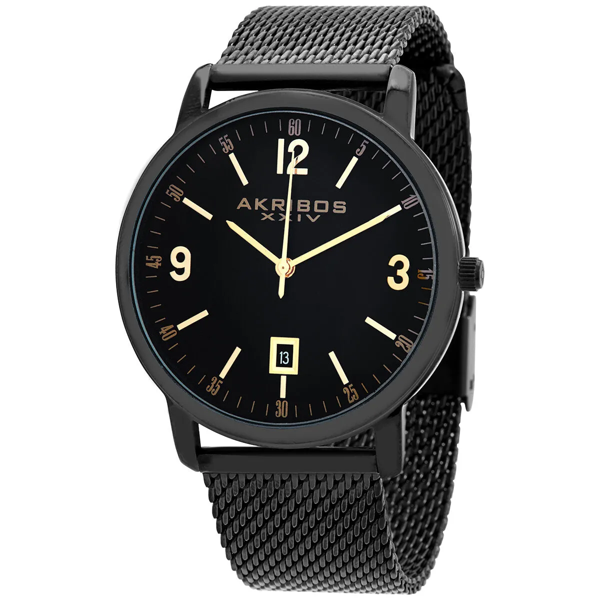 Akribos Xxiv Omni Black Dial Stainless Steel Men's atch AK858BK