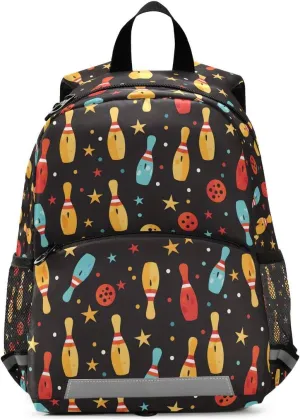 ALAZA Color Bowling Cartoon Kids Backpack Elementary Toddler Bag Kindergarten Preschool Bag for Girls Boys Children
