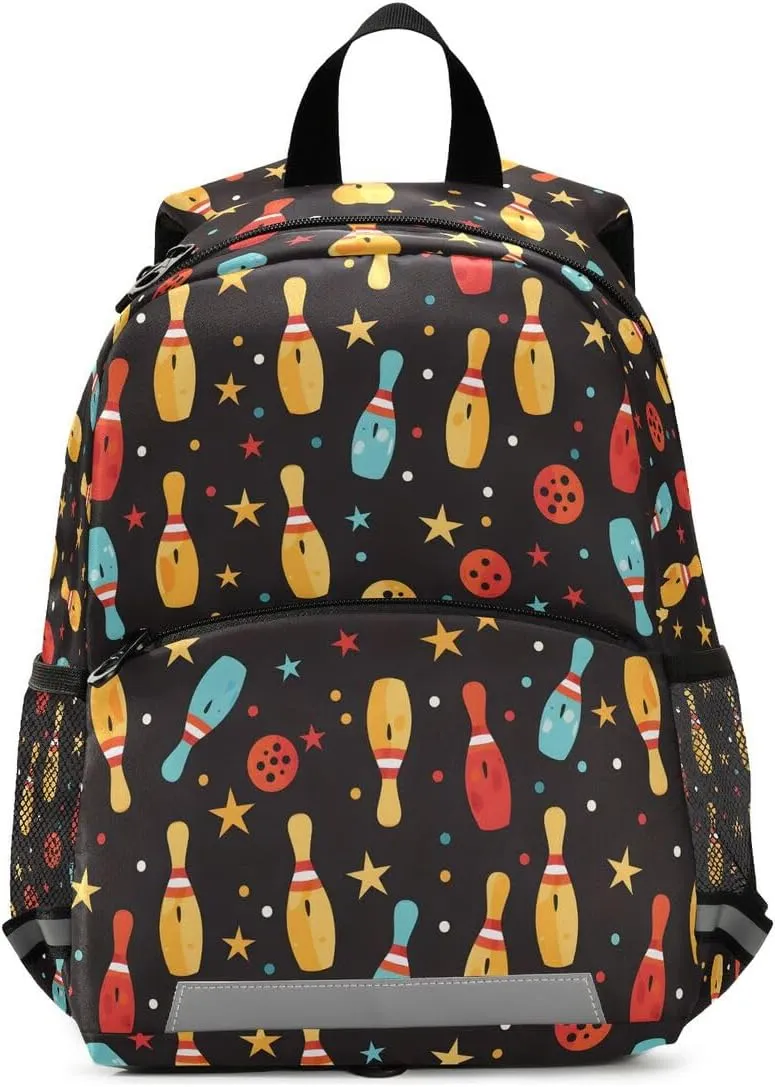 ALAZA Color Bowling Cartoon Kids Backpack Elementary Toddler Bag Kindergarten Preschool Bag for Girls Boys Children