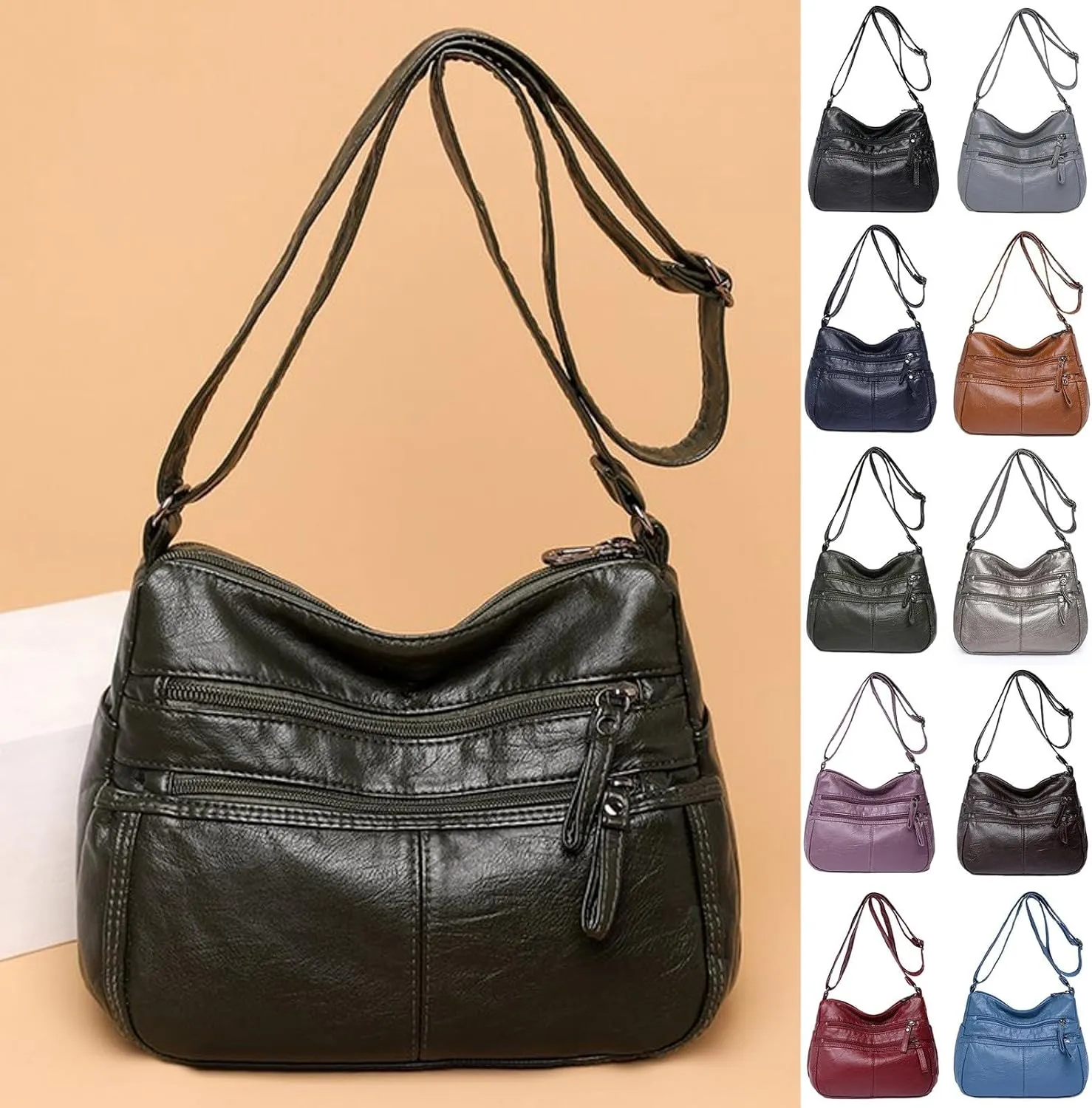 Anti Theft Crossbody Bags for Women Lightweight Quilted Fabric Handbags for Women Womens Vacation Shoulder Bag(One Size)
