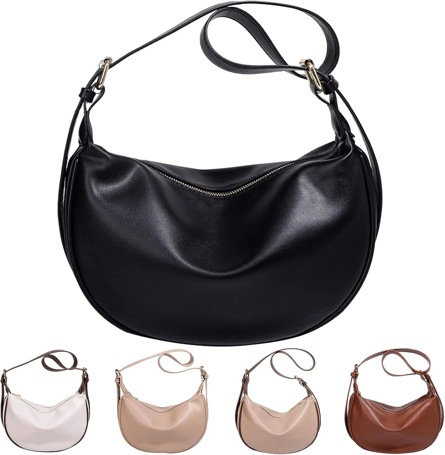 Anti Theft Crossbody Bags for Women Waterproof Nylon Crossbody Bags for Woman Trendy Trendy Clutch Saddle Bag(Brown)