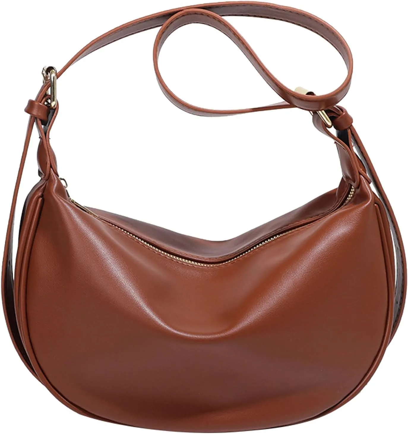 Anti Theft Crossbody Bags for Women Waterproof Nylon Crossbody Bags for Woman Trendy Trendy Clutch Saddle Bag(Brown)