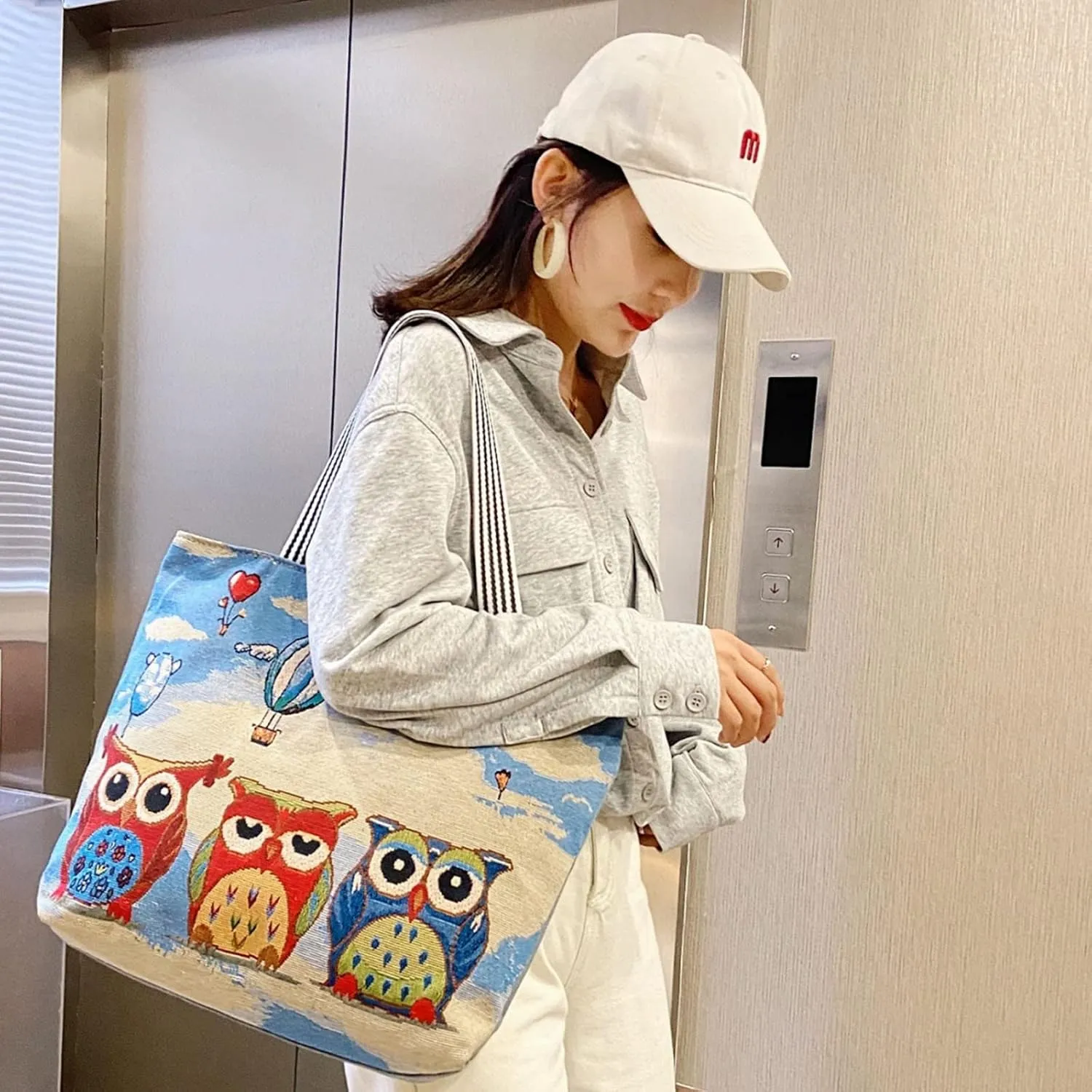 Anti Theft Shoulder Bags for Woman Lightweight Tote Shoulder Bags Satchel Black Purses Lightweight Carry on Bag(Sky Blue)
