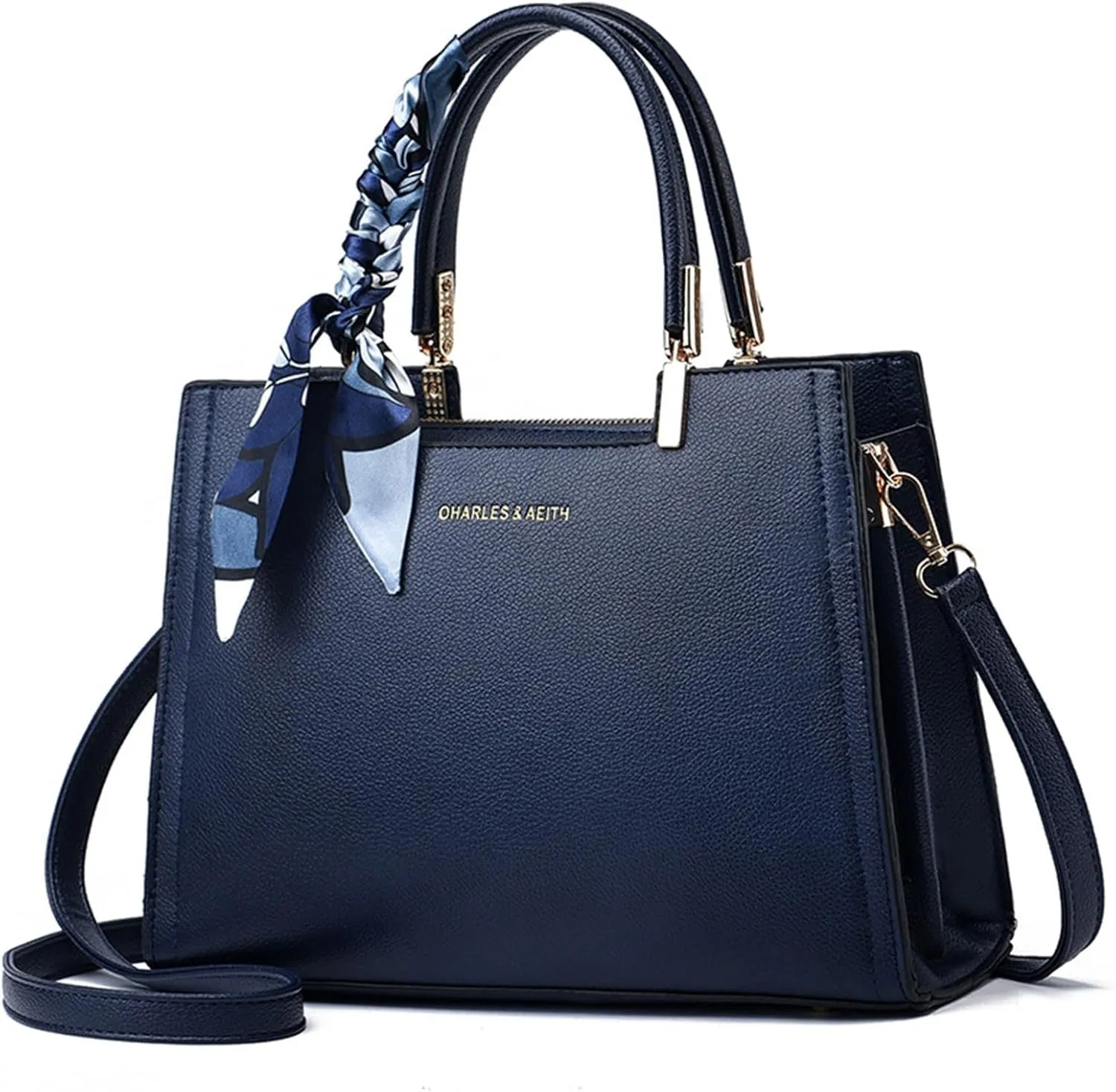 Anti Theft Shoulder Bags for Woman Lightweight Tote Shoulder Bags Satchel Black Purses Temperament Clutch Purse(BU1)