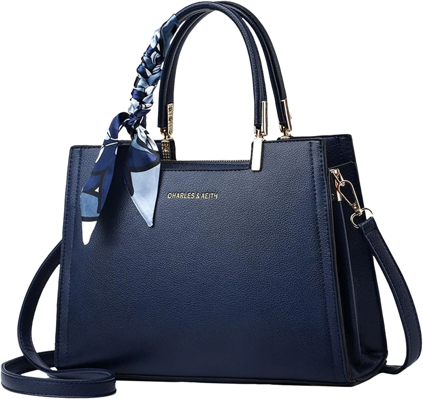 Anti Theft Shoulder Bags for Woman Lightweight Tote Shoulder Bags Satchel Black Purses Temperament Clutch Purse(BU1)