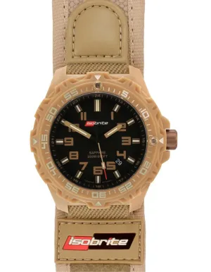 ArmourLite Isobrite Valor Series - Tan Case & Strap - Black Dial - 200m