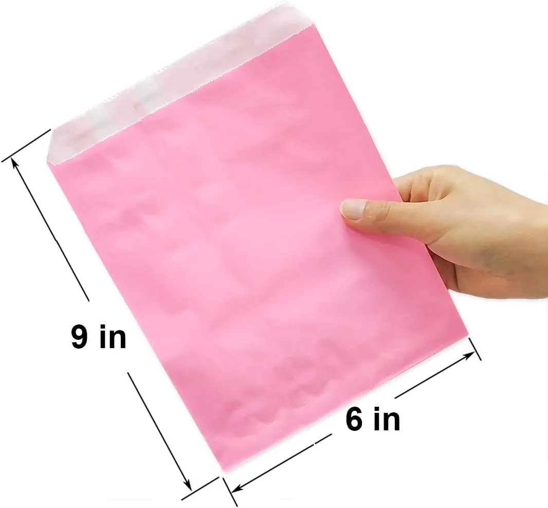 AZOWA Candy Buffet Bags Assorted Color 6 x 9 In Large Paper Treat Bags Pack of 100