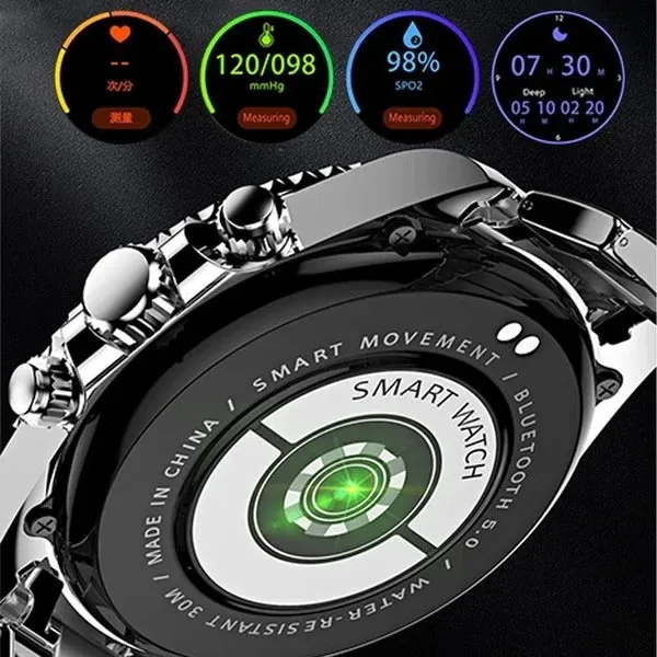Bearscome Bluetooth Call Heart Rate Blood Pressure Detection Casual Smartwatch FOR 2025