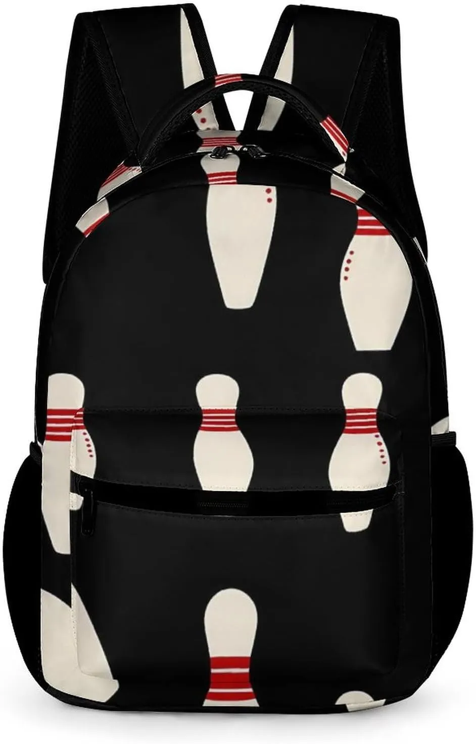 Bowling Pins Cute Backpack Shoulders Bag Casual Daypacks Travel Back Pack for Camping Hiking