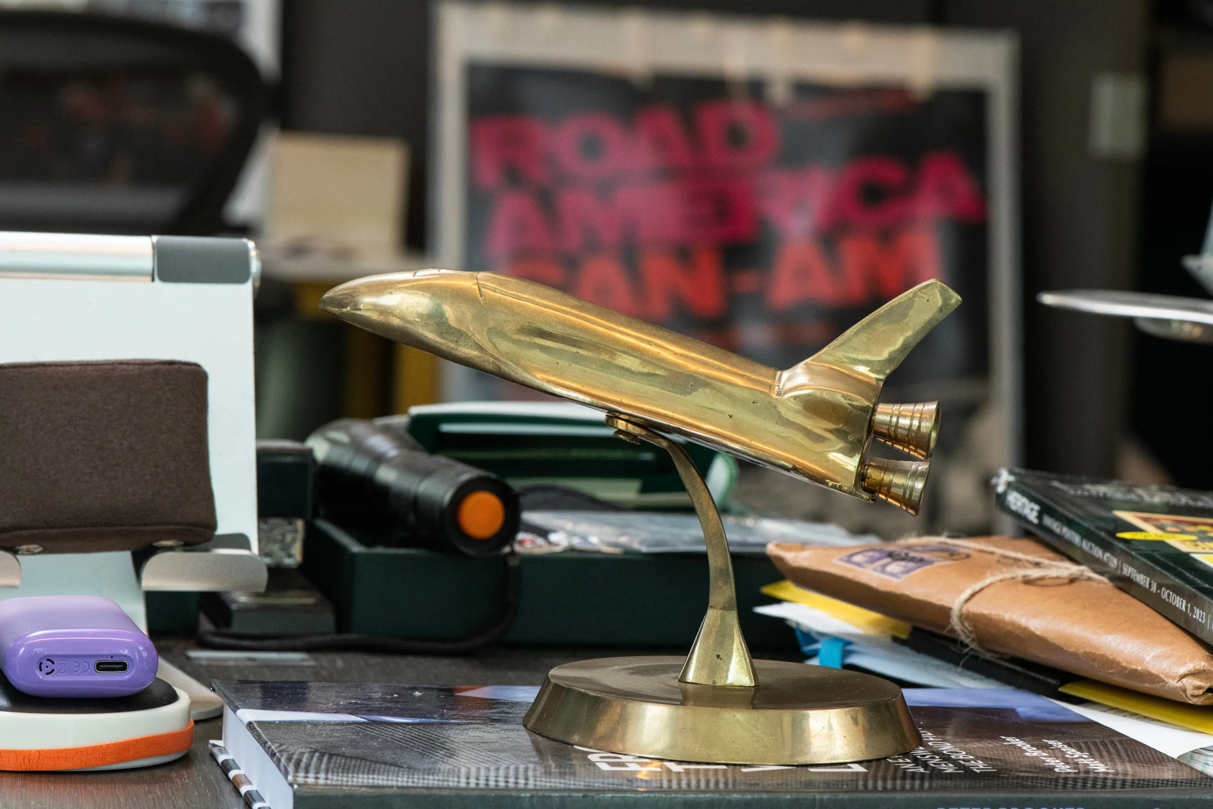 Brass Space Shuttle Sculpture
