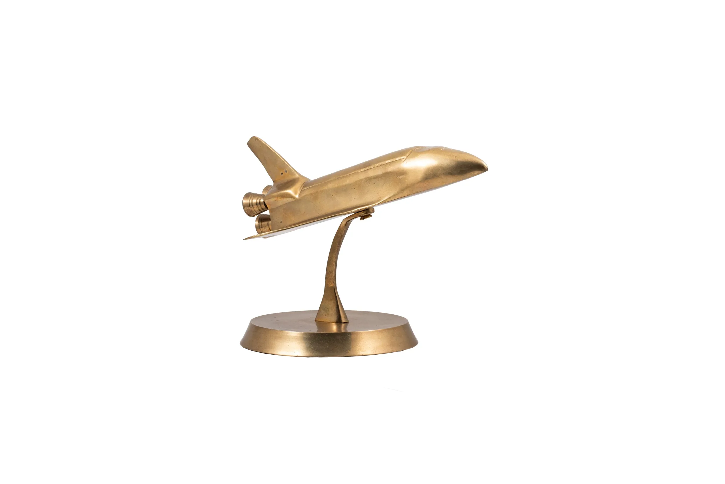 Brass Space Shuttle Sculpture
