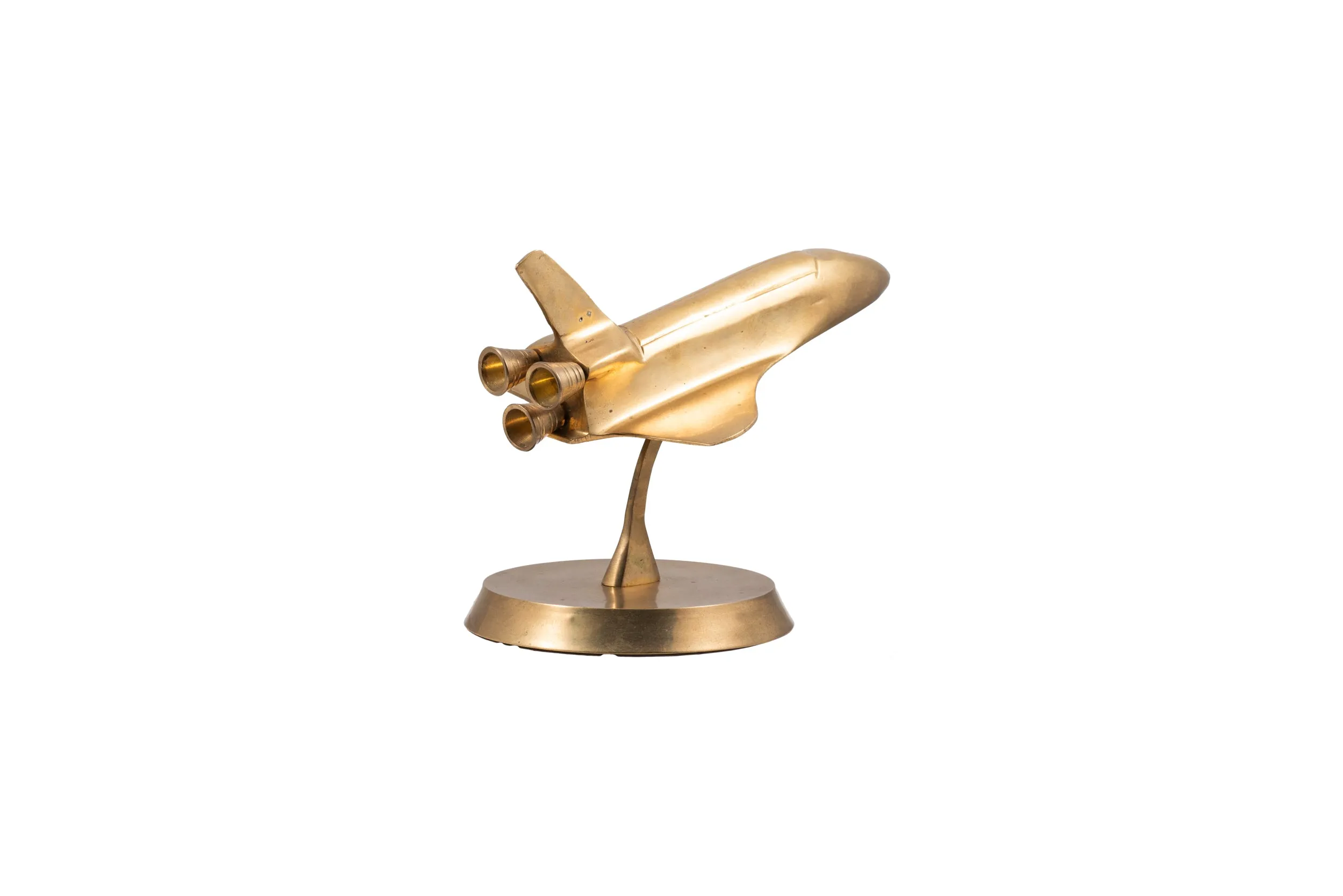 Brass Space Shuttle Sculpture