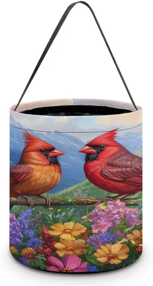 Cardinal on Branch Halloween Candy Bag Candy Tote Bucket Gift Bags Party Supplies for Women Men