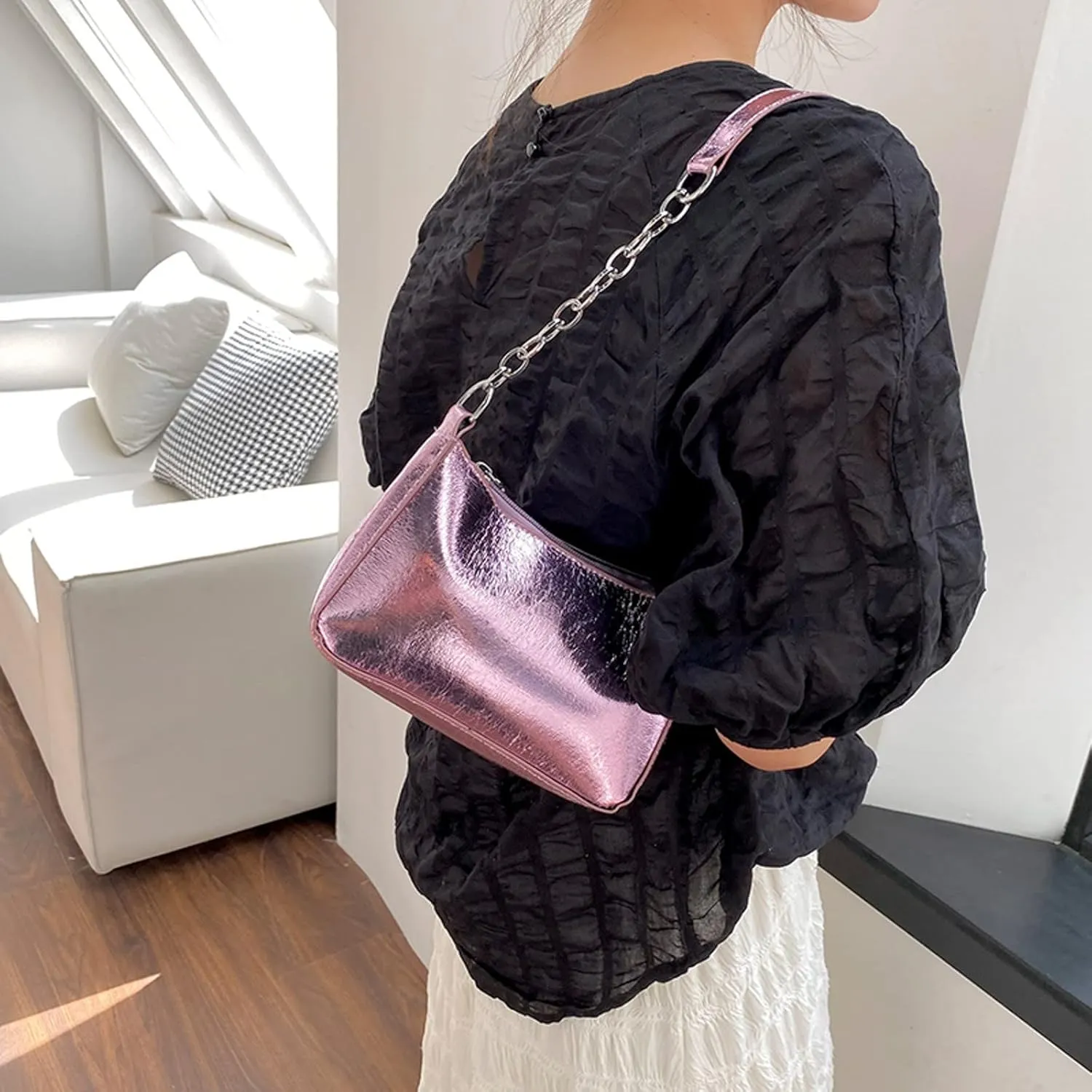 Casual Nylon Purse Handbag Crossbody Bag Waterproof Shoulder Bag for Women Women's Novelty Bucket Shoulder