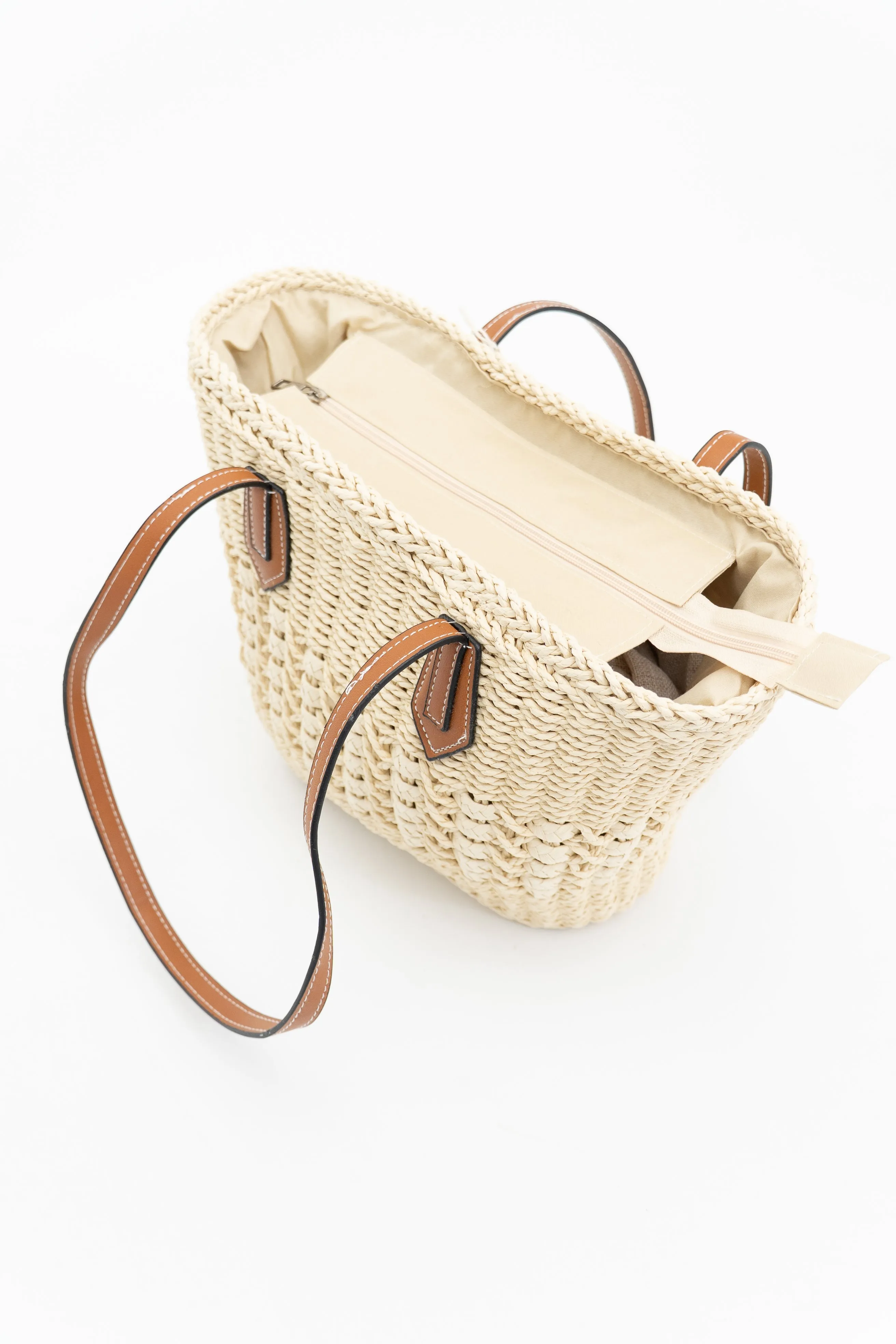Cheryl  Rattan Handbag, White