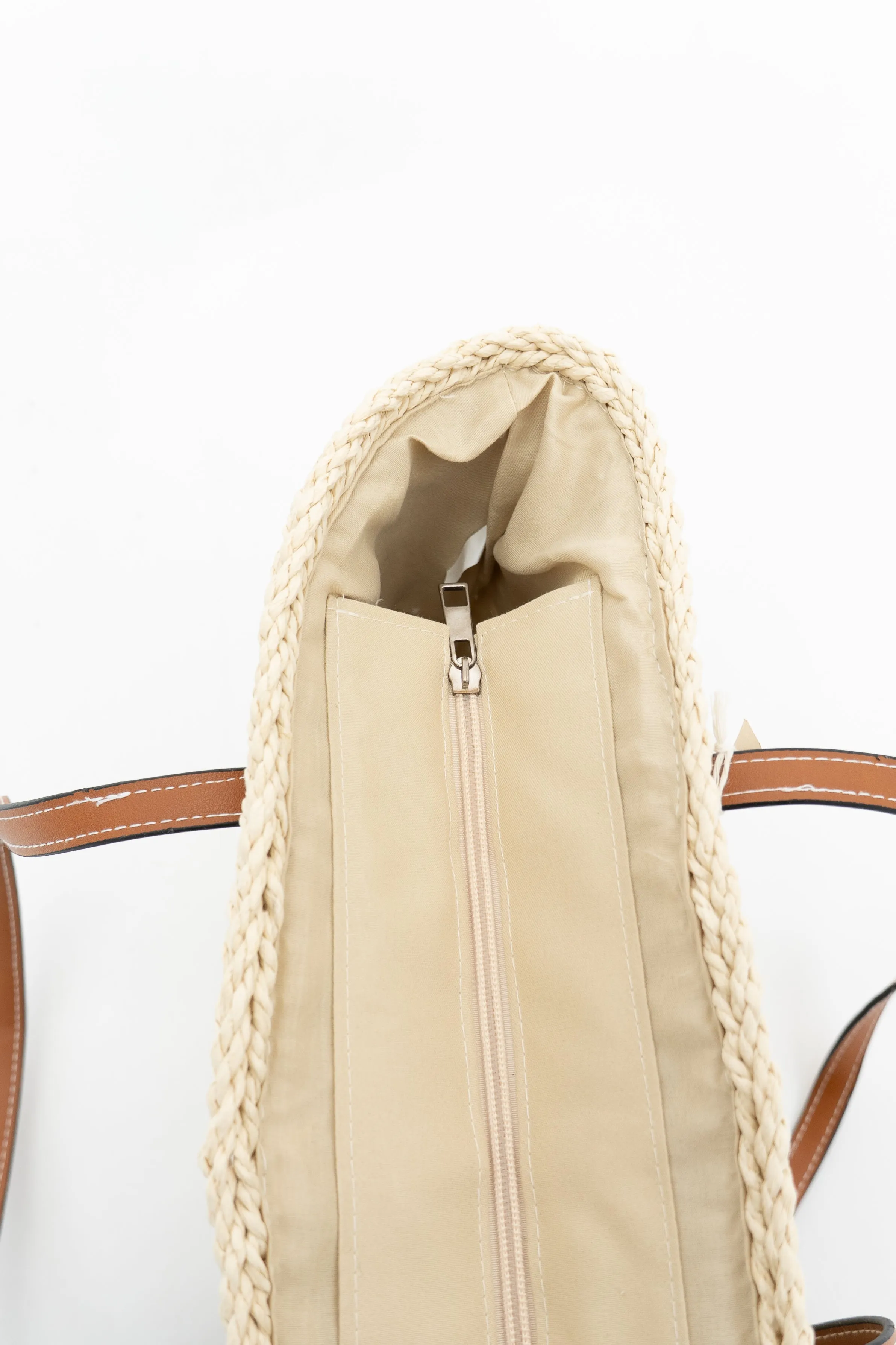 Cheryl  Rattan Handbag, White