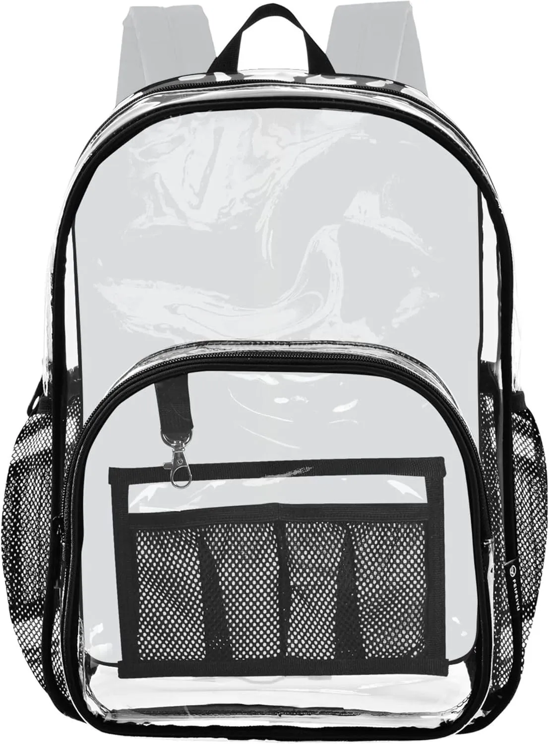 CHIFIGNO Mixture White Smoke Solid Color Girls Bag, Large Clear Bag, See through Bag