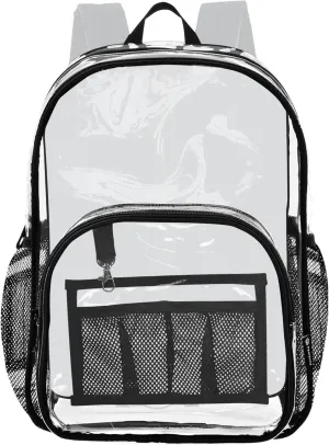 CHIFIGNO Mixture White Smoke Solid Color Girls Bag, Large Clear Bag, See through Bag