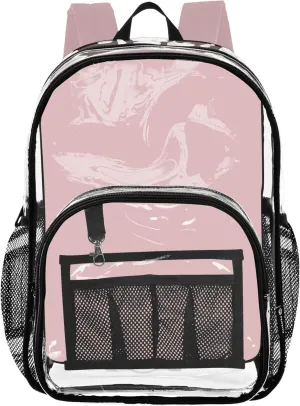 CHIFIGNO Plain Pink Solid Color Backpack for School Girls, Plastic Backpack, Backpack Clear, Bags for Kids