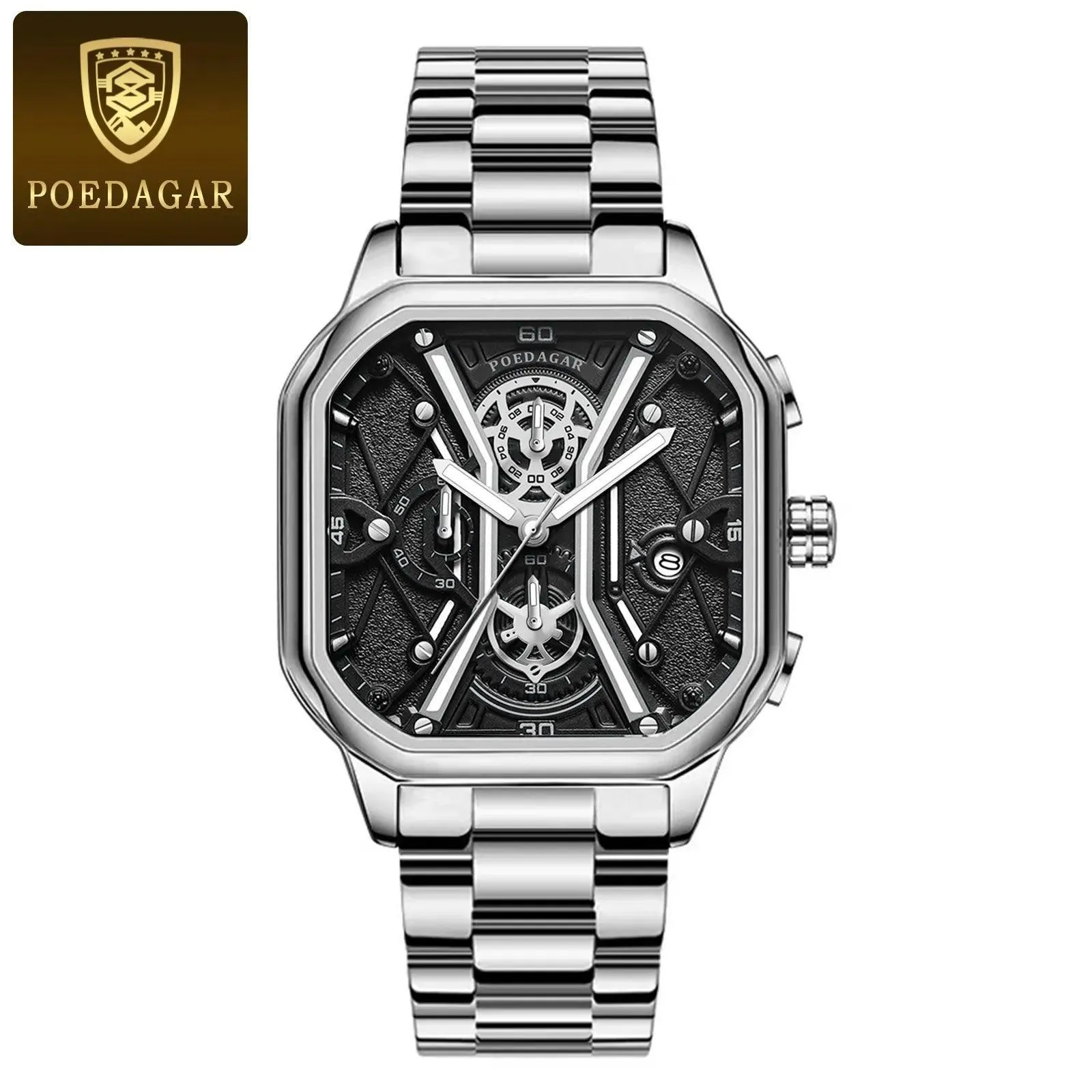 Chronograph Leather Watch: Stylish Precision Timepiece