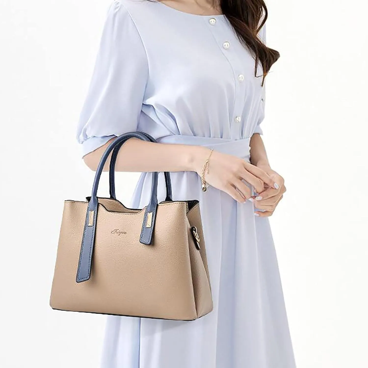 Classic Zipper Shoulder Bags for Women Top Handle Ladies Shoulder Bags Medium Cross Body Bag for Women