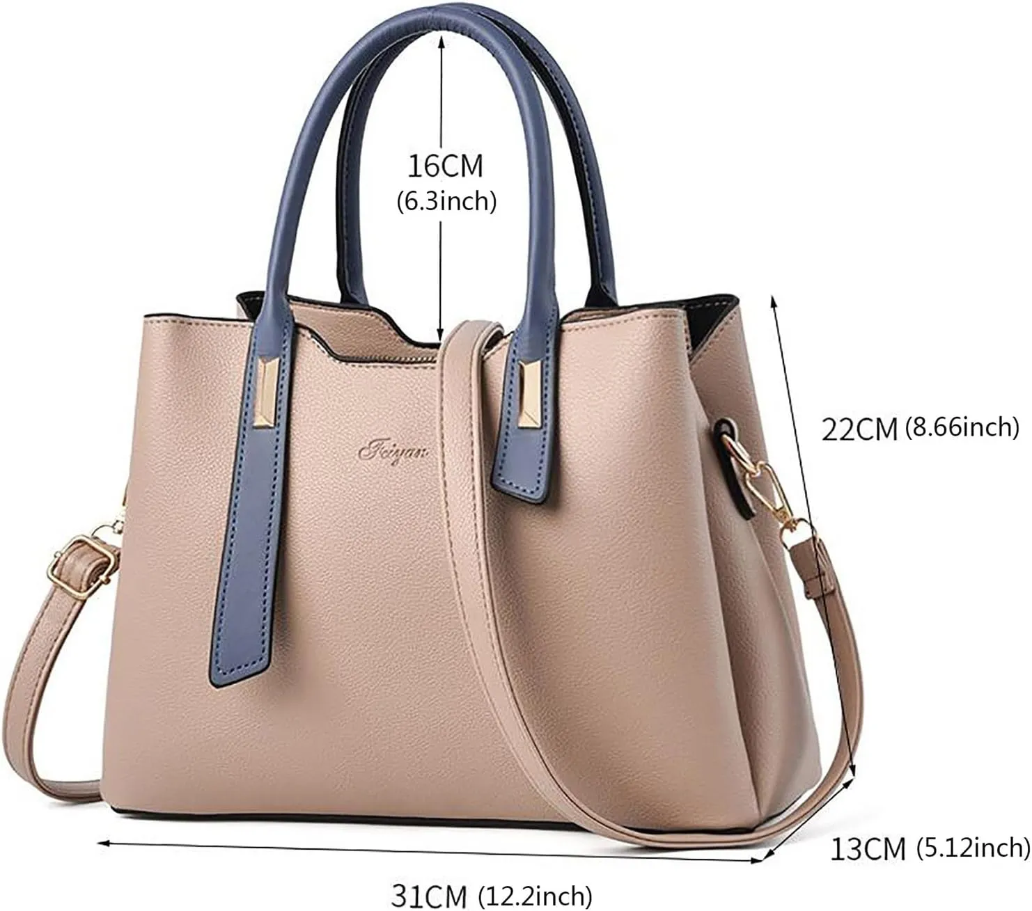 Classic Zipper Shoulder Bags for Women Top Handle Ladies Shoulder Bags Medium Cross Body Bag for Women