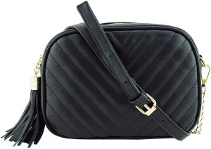 Color Messenger Zipper HnadBag Women Shoulder Solid Fashion Bags Tassel Bag Bag Lunch Bags with (Black, One Size)