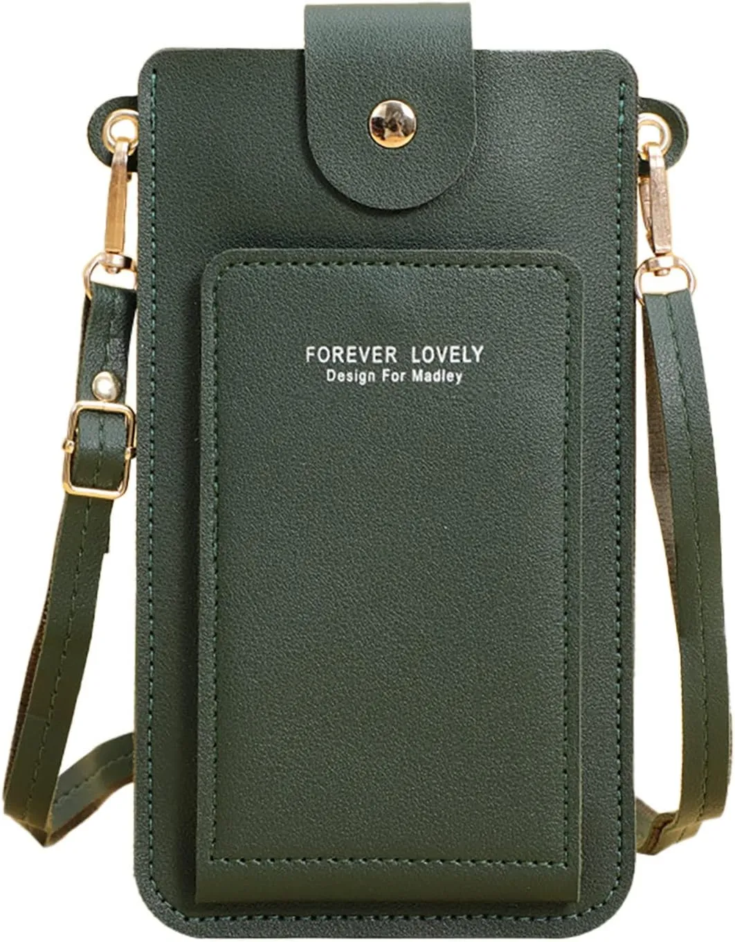Crossbody Bag for Women Women Artificial Leather Solid Color Hasp Transparent Operation Ccreen Phone Bag Shoulder