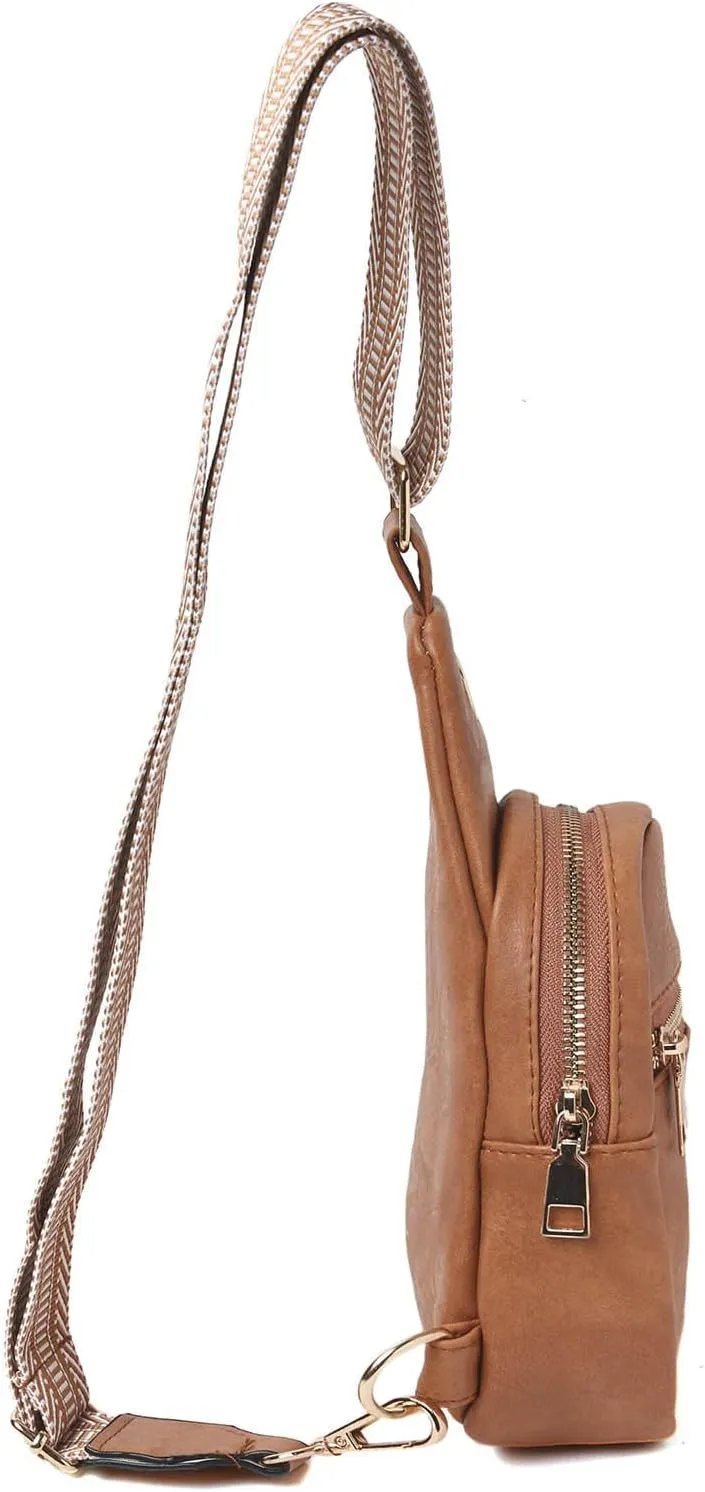Crossbody Bags for Women Fashion Chest Bag Soft Leather Texture Crossbody Bag Large Capacity Simple Retro