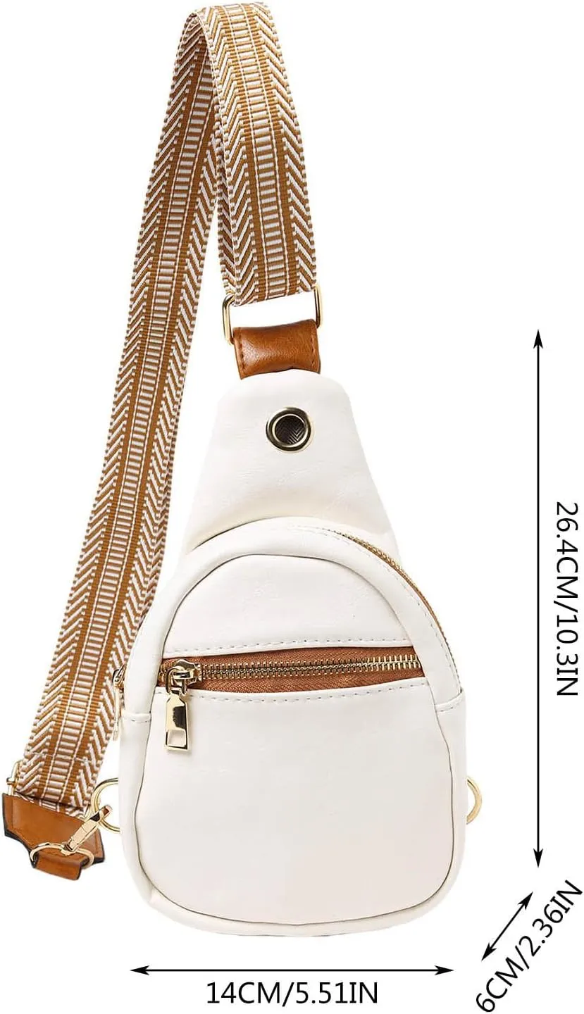 Crossbody Bags for Women Fashion Chest Bag Soft Leather Texture Crossbody Bag Large Capacity Simple Retro