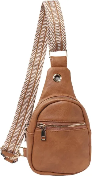 Crossbody Bags for Women Fashion Chest Bag Soft Leather Texture Crossbody Bag Large Capacity Simple Retro